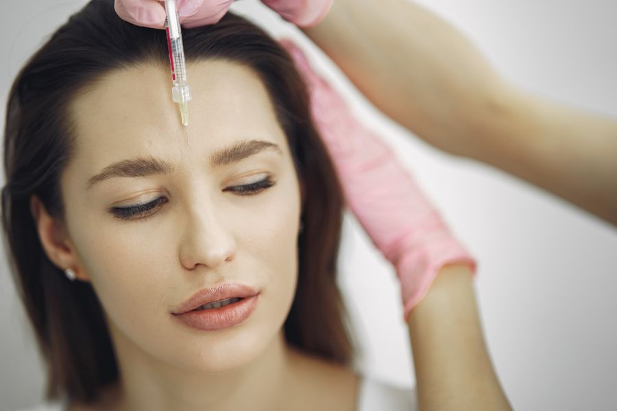 Procedimento facial ilustrativo