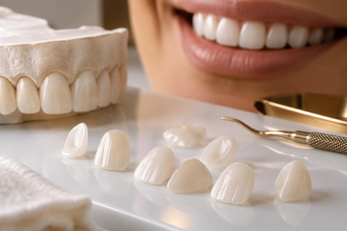 Facetas dentárias de porcelana com aparência natural